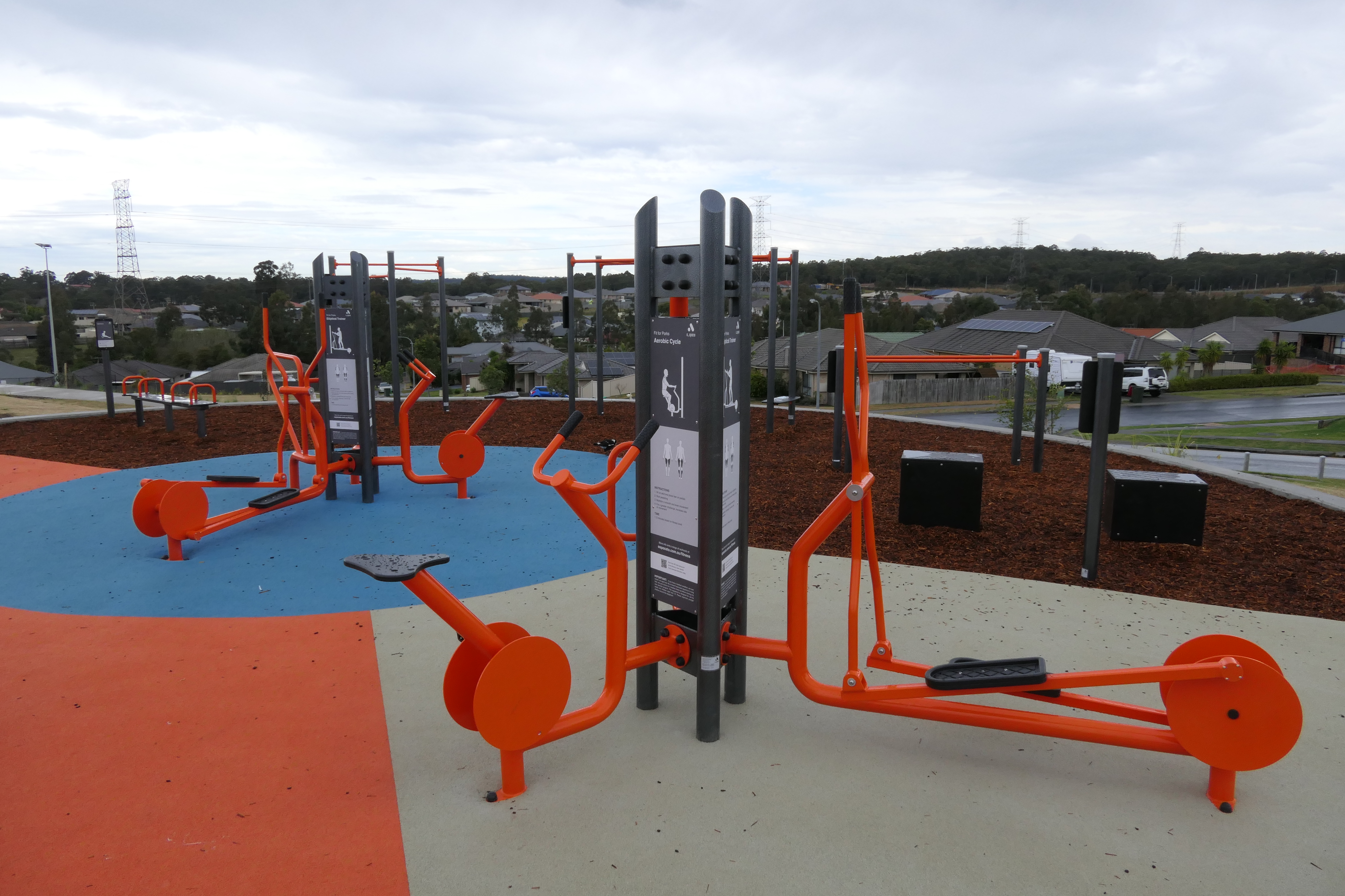 A mix of static and dynamic outdoor fitness equipment at Pasterfields means there's something for everyone 