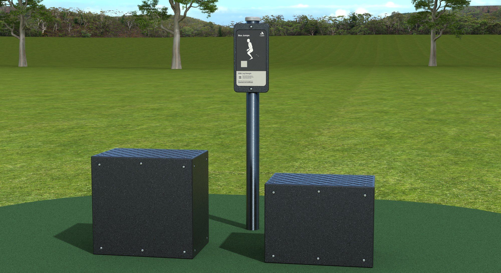 Box Jumps 450x600mm Outdoor Fitness Equipment a_space