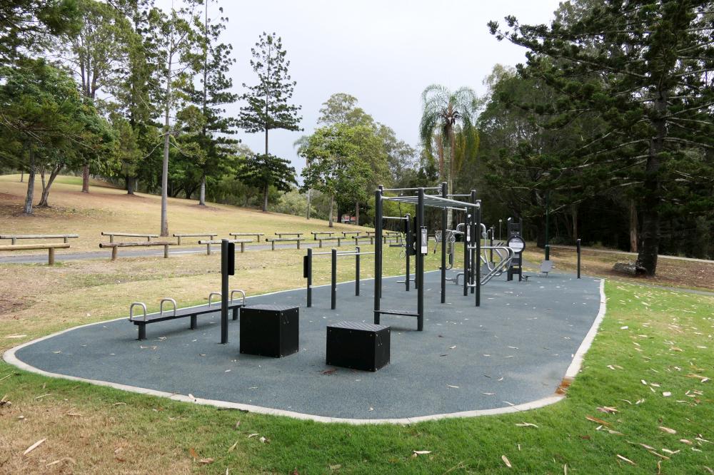 Anzac Park in Toowong features a range of exercise items for a full-body workout