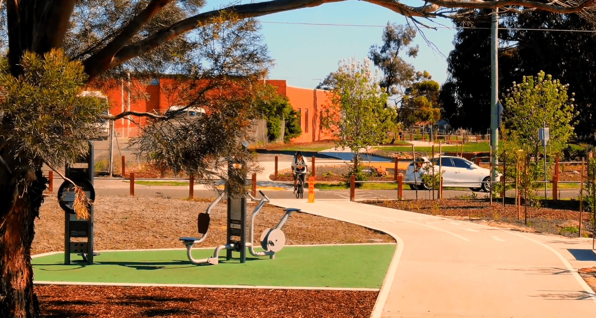 With smooth pathways connecting each station, this inclusive space caters for the whole community